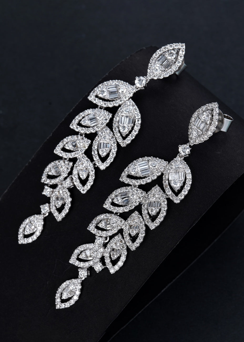 Diamond Marquise Briolette Earrings - Unique Jewelry Piece - Jeweler.Jewelry