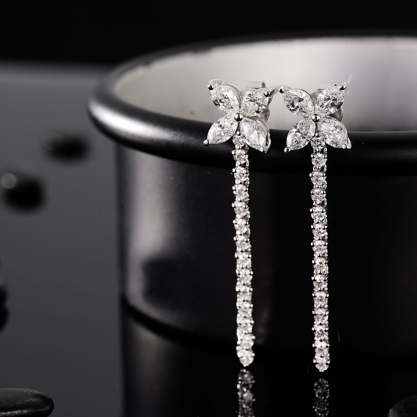 Diamond Marquise Earrings - Elegant Jewelry Piece - Jeweler.Jewelry