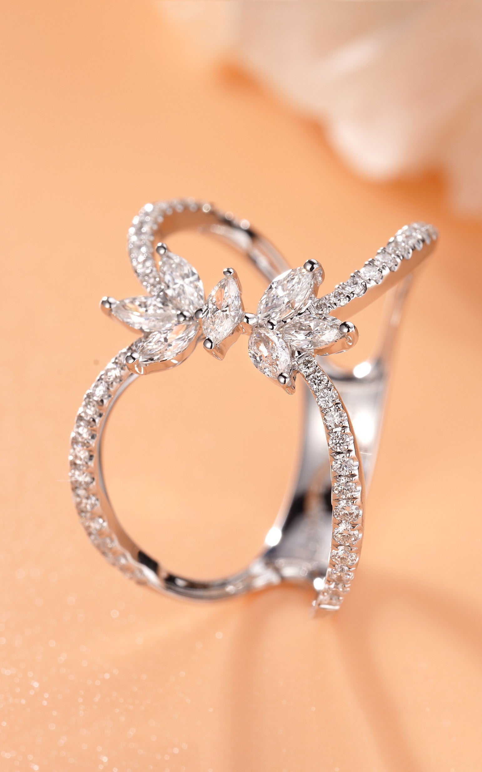 Diamond Marquise Ring - Exquisite Jewelry Piece - White Diamond Ring