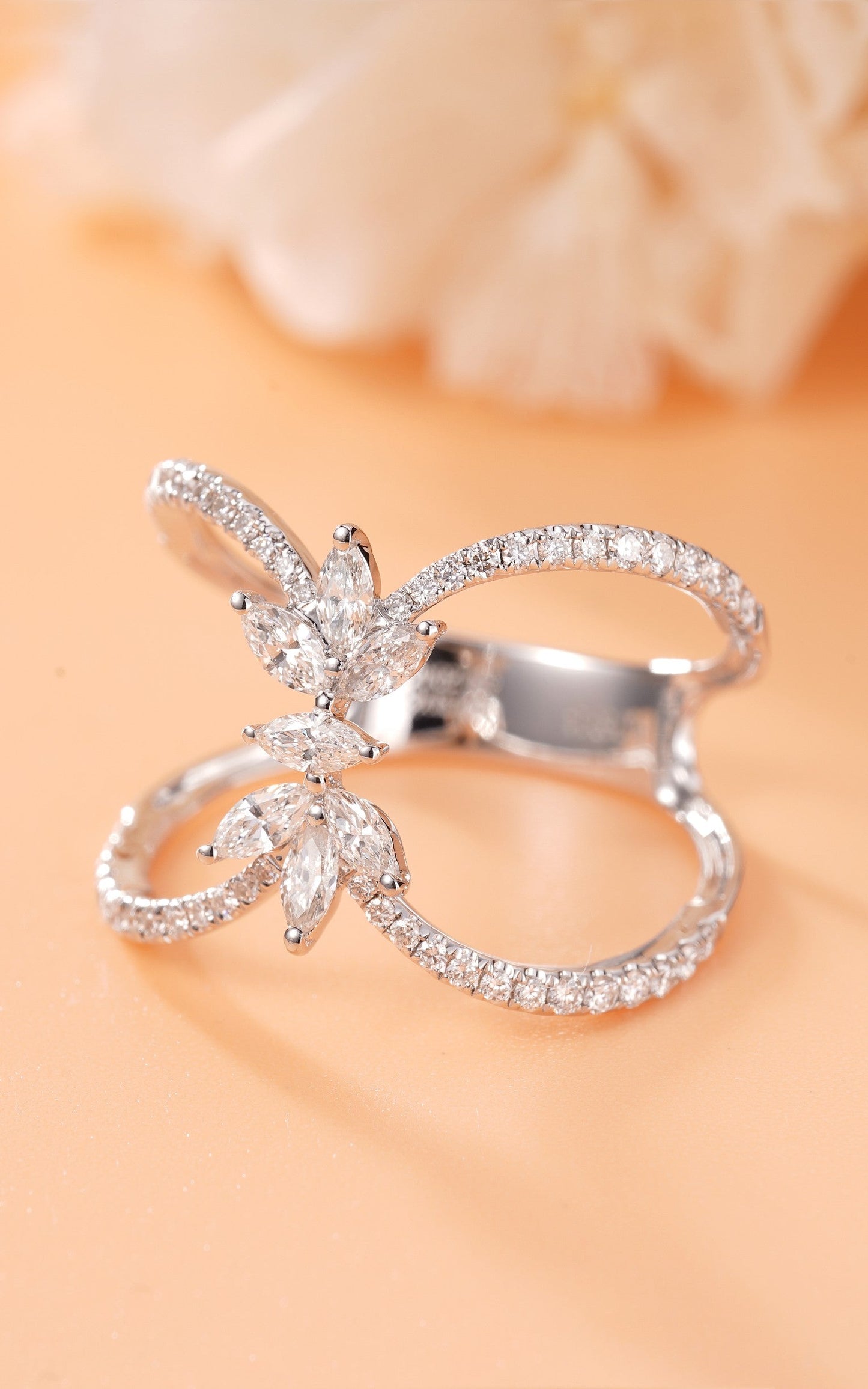 Diamond Marquise Ring - Exquisite Jewelry Piece - White Diamond Ring