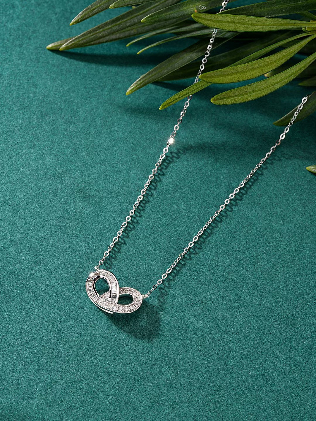 Diamond Round Cut Heart Pendant - Elegant Jewelry Piece - White Diamond Pendant