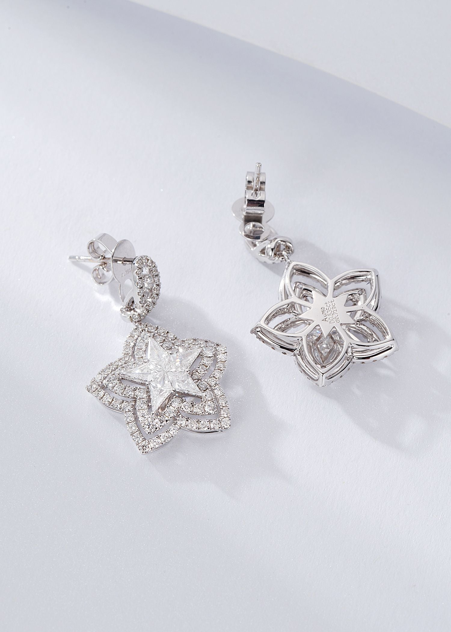 Diamond Star Stud Earrings - Exquisite Jewelry Piece - Jeweler.Jewelry