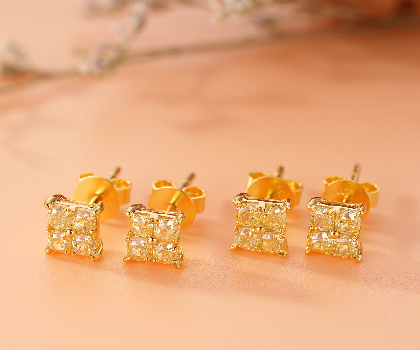 Diamond Stud Earrings in Tianzi Setting - A Sparkling Jewelry Choice Jeweler.Jewelry