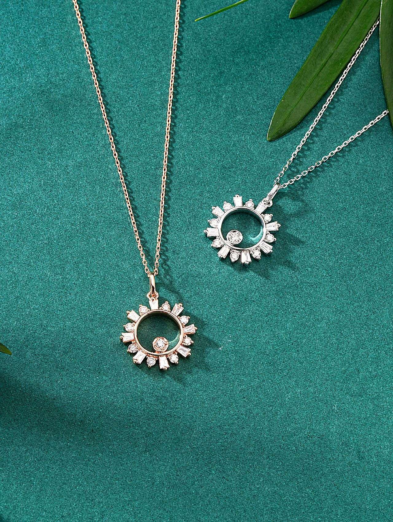 Diamond Sunburst Pendant - Unique and Elegant Jewelry - White Diamond Pendant