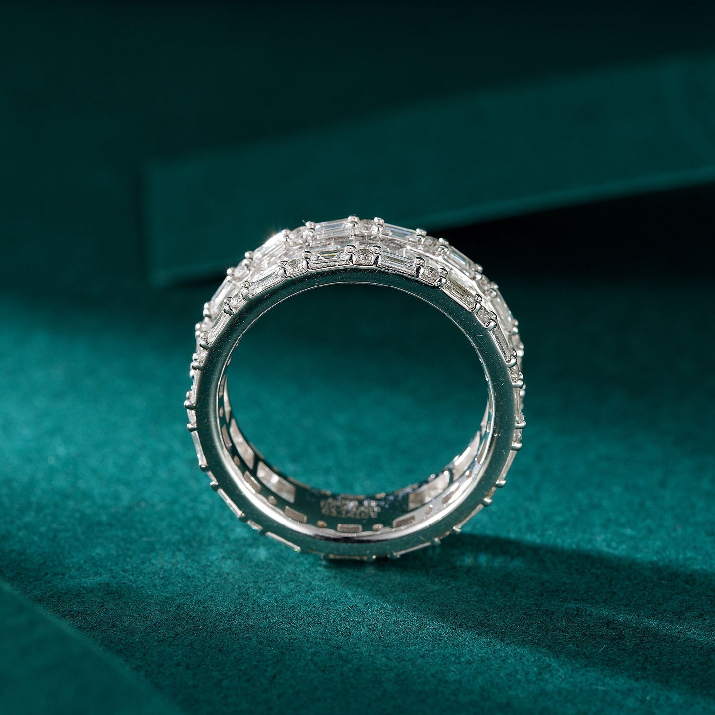 Diamond T-Square Ring - Premium Jewelry Collection - White Diamond Ring