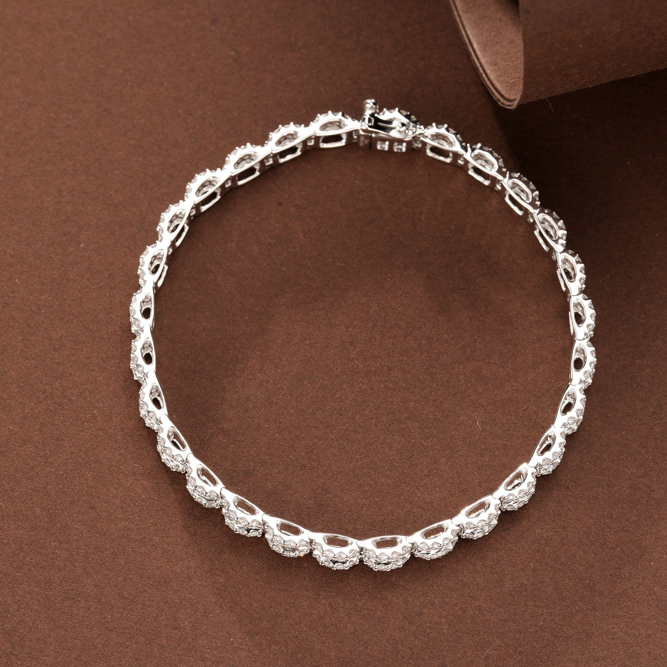 Diamond Tank Bracelet - Exclusive Jewelry Collection - White Diamond Bracelet