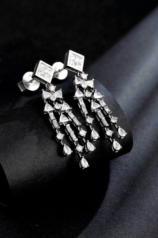 Diamond Triangle Earrings - Exquisite Jewelry Piece - Jeweler.Jewelry