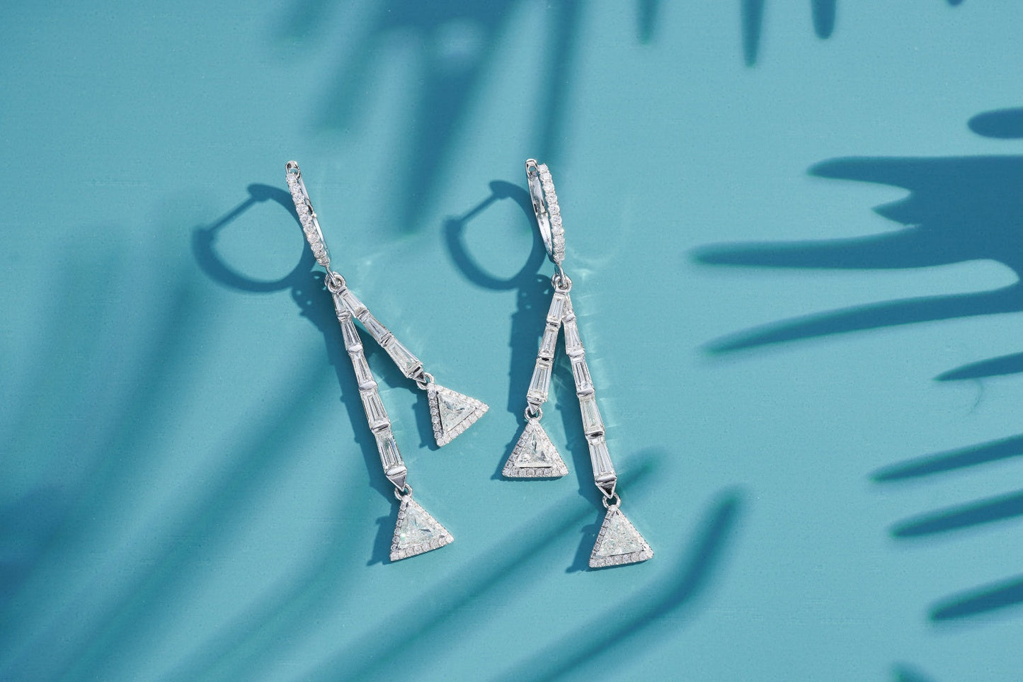 Diamond Triangle Trapezoid Square Earrings - Luxury Jewelry - Jeweler.Jewelry