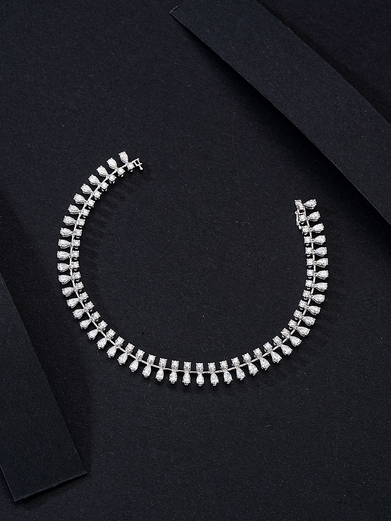 Diamond Water Drop Bracelet - Exquisite Jewelry Collection - White Diamond Bracelet