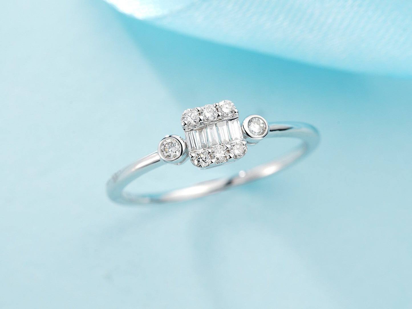 Dual Circle Rock Candy Ring - Premium Jewelry Choice - White Diamond Ring