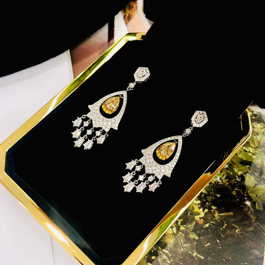 Elegant Diamond Drop Earrings - A Sparkling Jewelry Treasure Jeweler.Jewelry