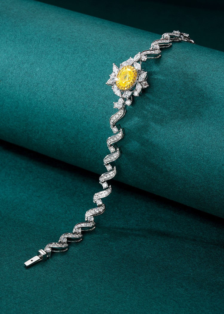 Elegant Oval S Bracelet - Premium Jewelry Piece - Yellow Diamond Bracelet