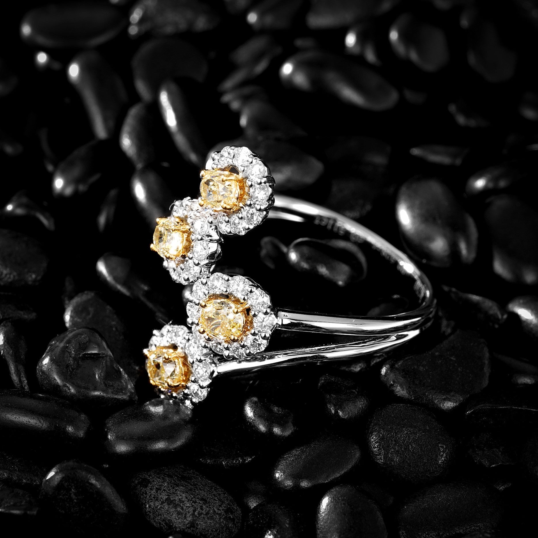 Elegant Oval Yellow Diamond Ring - Premium Jewelry Collection - Yellow Diamond Ring