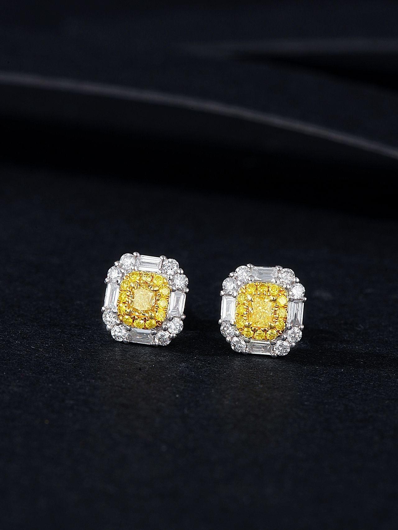 Elegant Pillow-Cut Diamond Stud Earrings - Premium Jewelry Jeweler.Jewelry