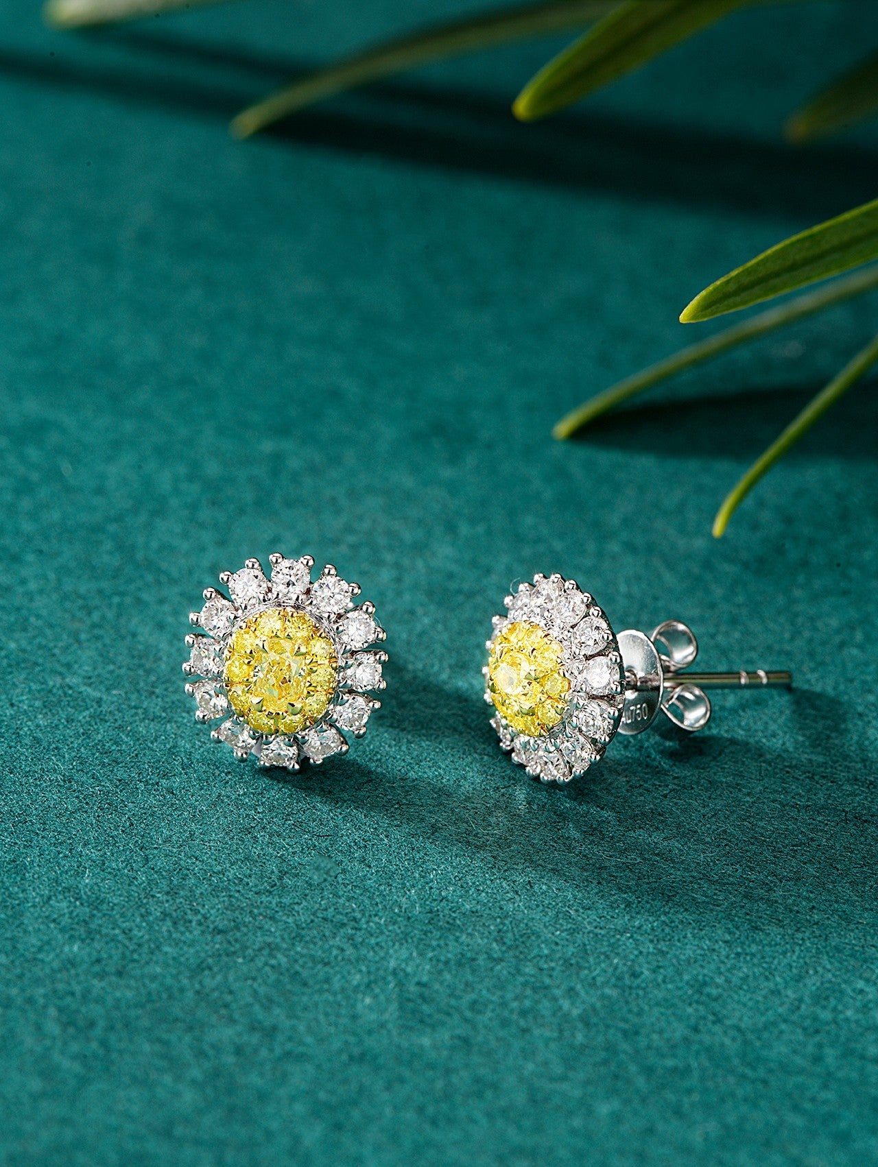 Elegant Yellow Diamond Oval Stud Earrings - Fine Jewelry Collection Jeweler.Jewelry