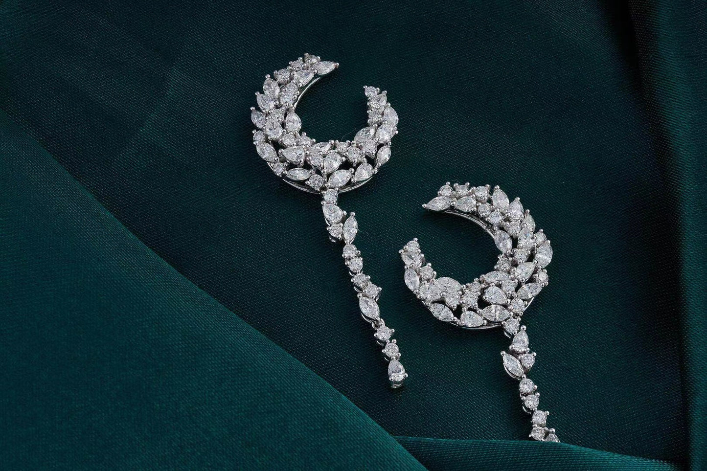 Enchanting Crescent Moon Drop Earrings in Jewelry Collection - Jeweler.Jewelry