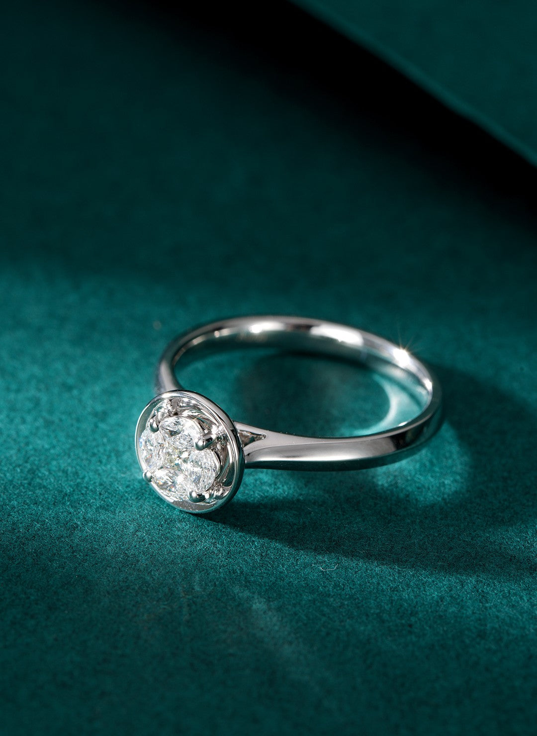 Enchanting Diamond and Ancient Coin Ring - Unique Jewelry Piece - White Diamond Ring