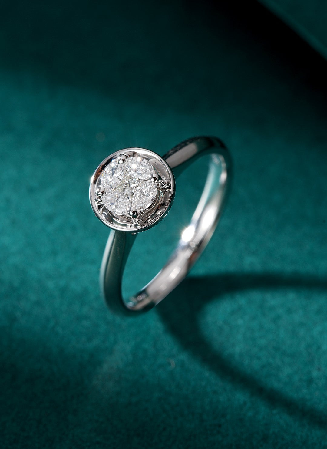 Enchanting Diamond and Ancient Coin Ring - Unique Jewelry Piece - White Diamond Ring