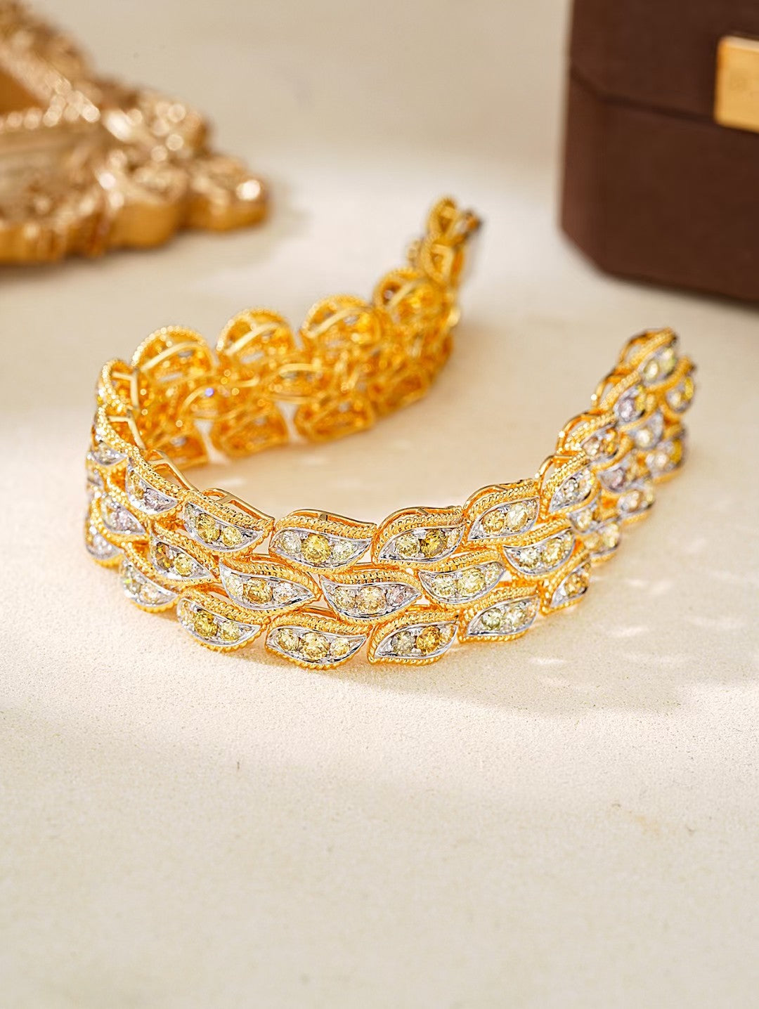 Enchanting Diamond Edge Bracelet - Premium Jewelry - Colored Diamond Bracelet