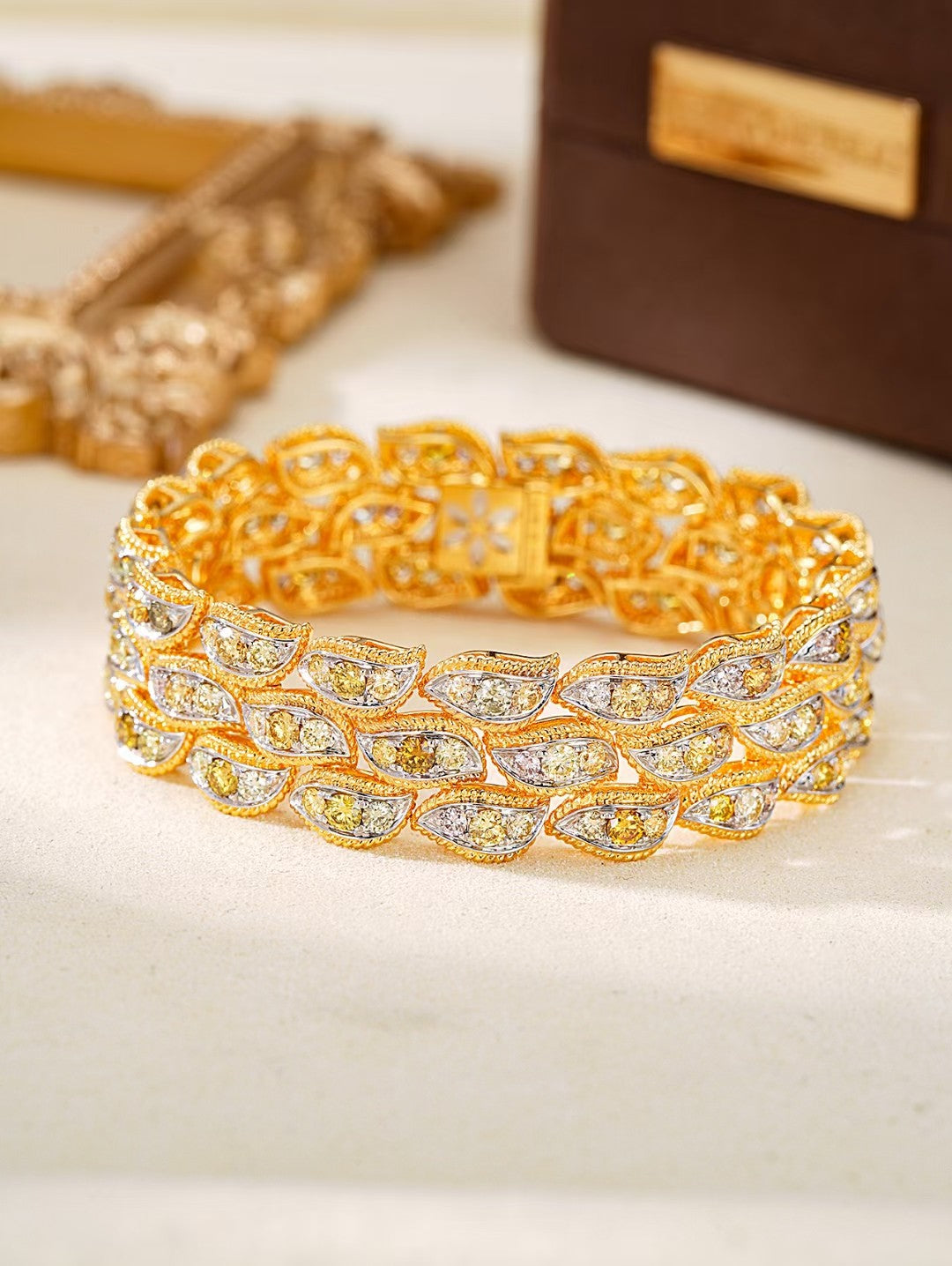 Enchanting Diamond Edge Bracelet - Premium Jewelry - Colored Diamond Bracelet