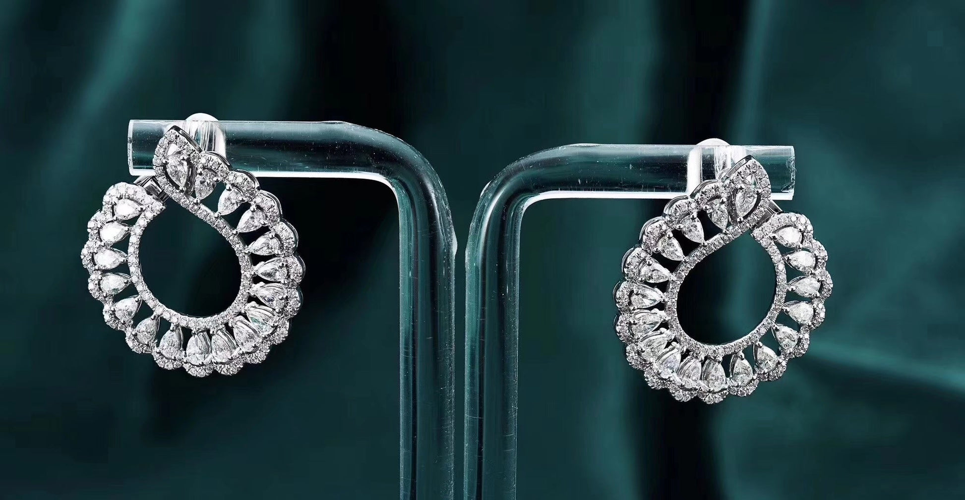 Enchanting Water Drop Half-Circle Earrings - Premium Jewelry - Jeweler.Jewelry