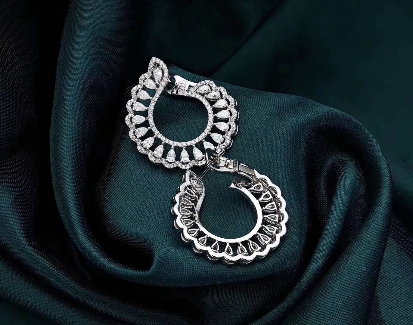 Enchanting Water Drop Half-Circle Earrings - Premium Jewelry - Jeweler.Jewelry