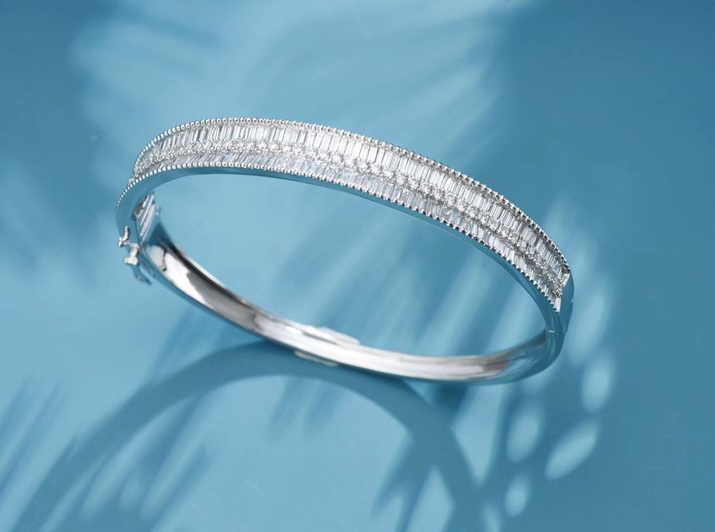 Exclusive Semi-Circle Double Row Bracelet | Premium Jewelry - White Diamond Bracelet