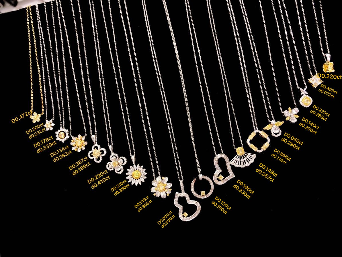 Exquisite Diamond Pendant Collection - Luxury Jewelry for Every Occasion - Yellow Diamond Pendant