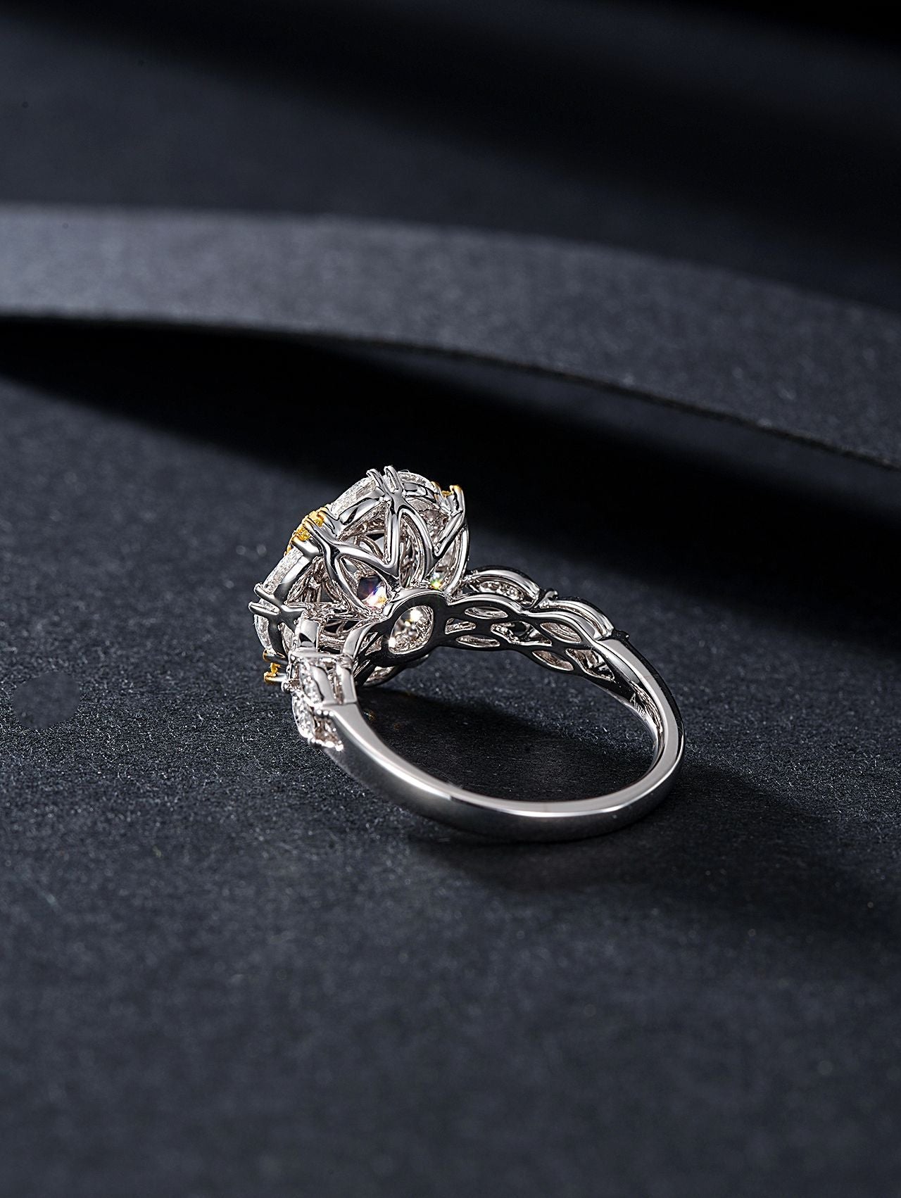 Exquisite Diamond Ring with Teardrop Design - Premium Jewelry Jeweler.Jewelry