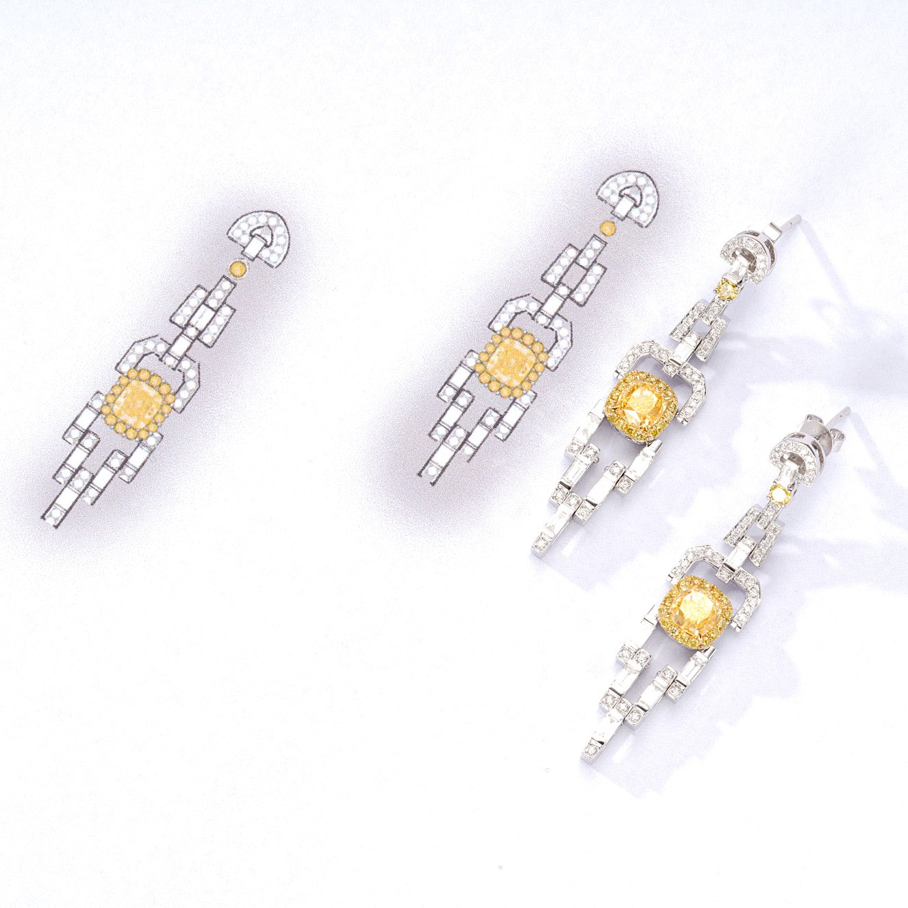 Exquisite Diamond Tower Earrings – A Jewelry Marvel Jeweler.Jewelry