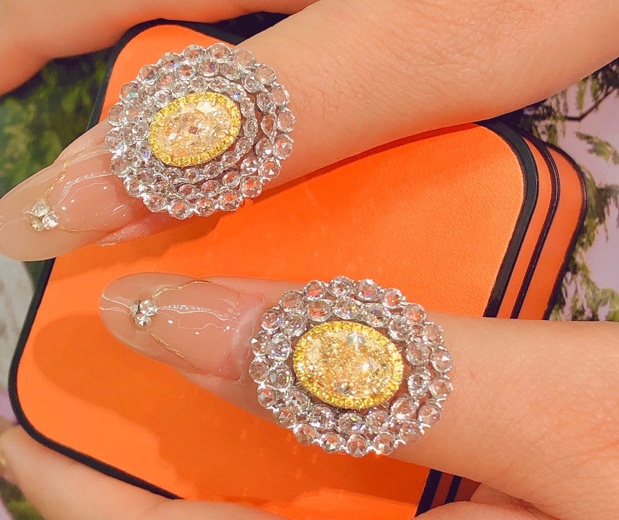 Exquisite Elliptical Diamond Rings - Premium Jewelry Collection - Yellow Diamond Ring