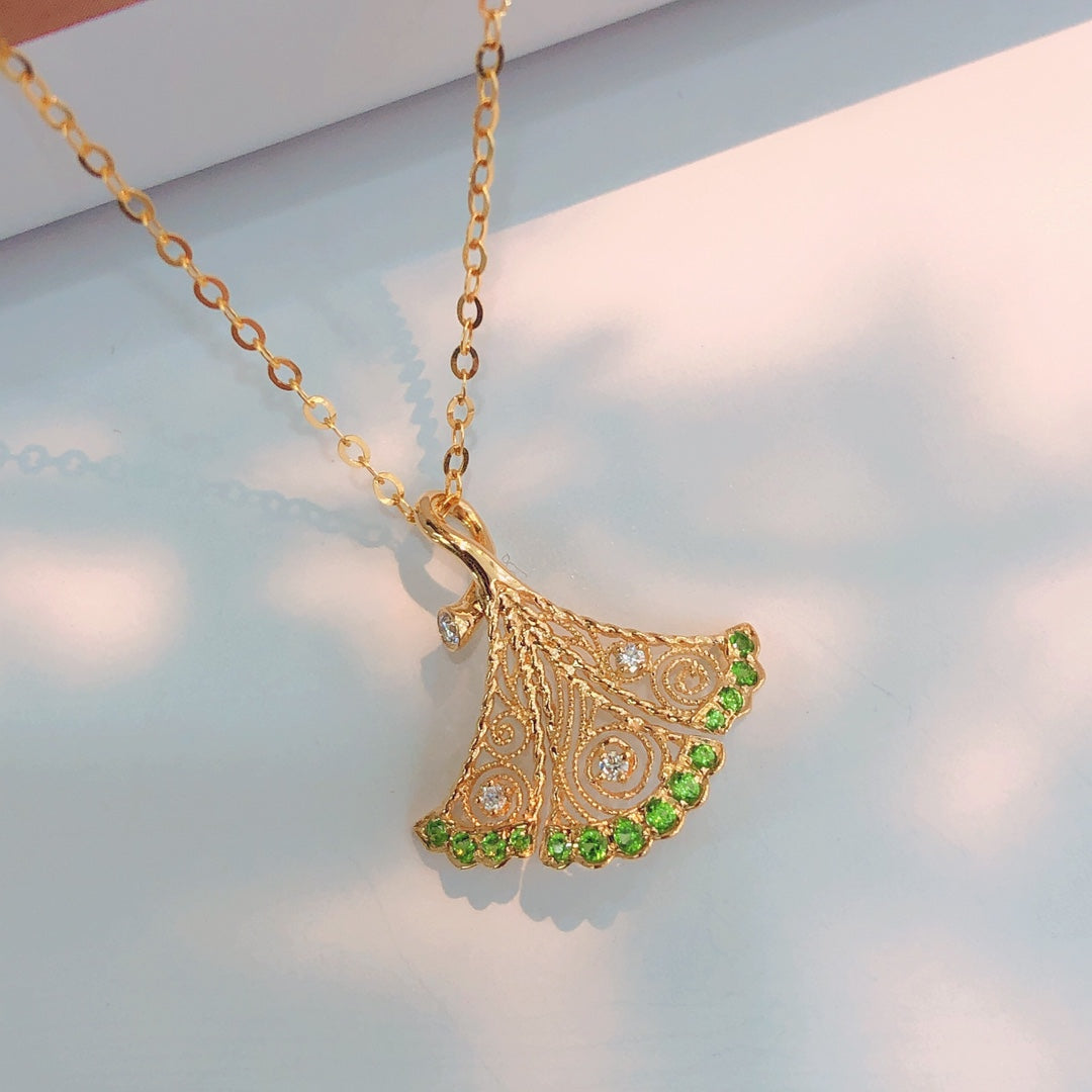 Exquisite Filigree Ginkgo Leaf Pendant Jewelry - Chevrolet pendant