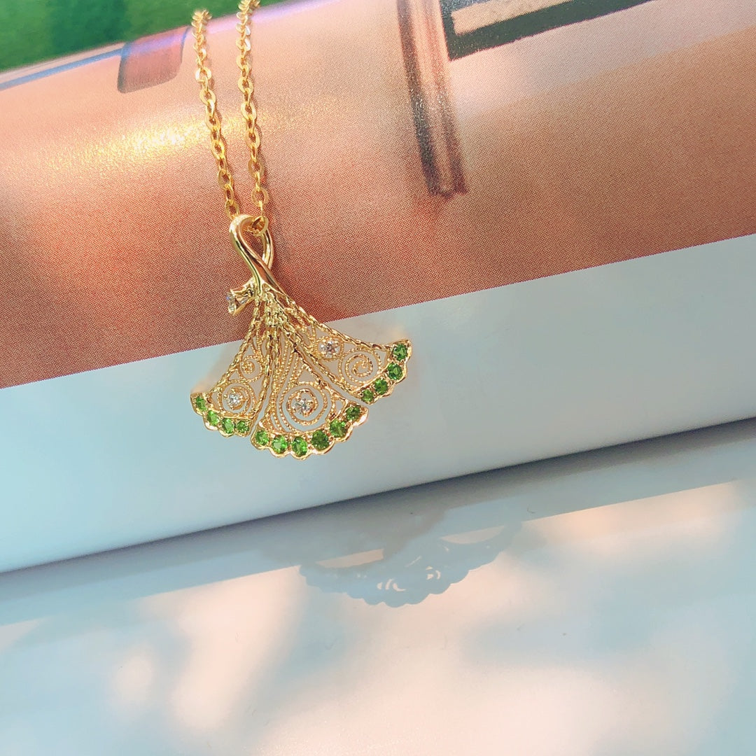 Exquisite Filigree Ginkgo Leaf Pendant Jewelry - Chevrolet pendant