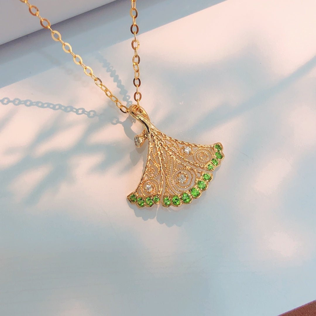 Exquisite Filigree Ginkgo Leaf Pendant Jewelry - Chevrolet pendant