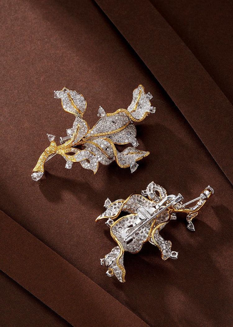 Exquisite Leaf Earrings with Diamond Accent - A Must-Have Jewelry Piece Jeweler.Jewelry