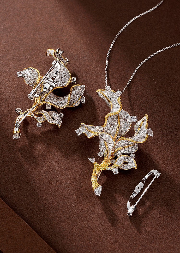 Exquisite Leaf Earrings with Diamond Accent - A Must-Have Jewelry Piece Jeweler.Jewelry