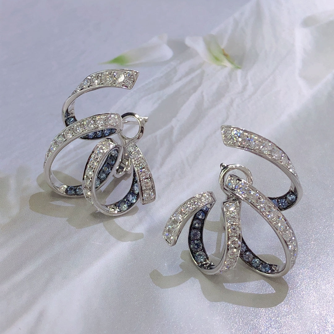 Exquisite Sapphire and Diamond Earrings Jewelry Jeweler.Jewelry