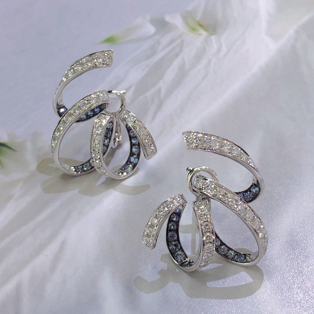 Exquisite Sapphire and Diamond Earrings Jewelry Jeweler.Jewelry