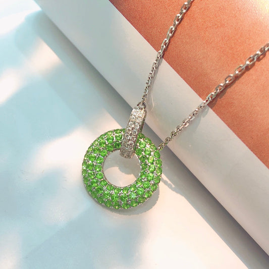 Exquisite Tsavorite Double-Loop Pendant Jewelry - Chevrolet pendant