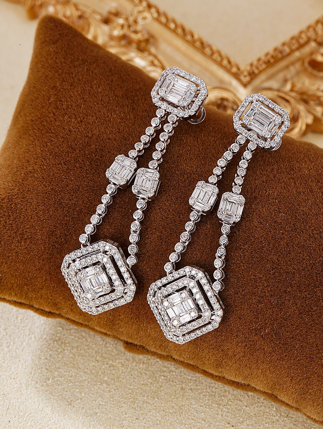 Glamorous Bubble Round Square Sugar Drop Earrings - Fine Jewelry - Jeweler.Jewelry