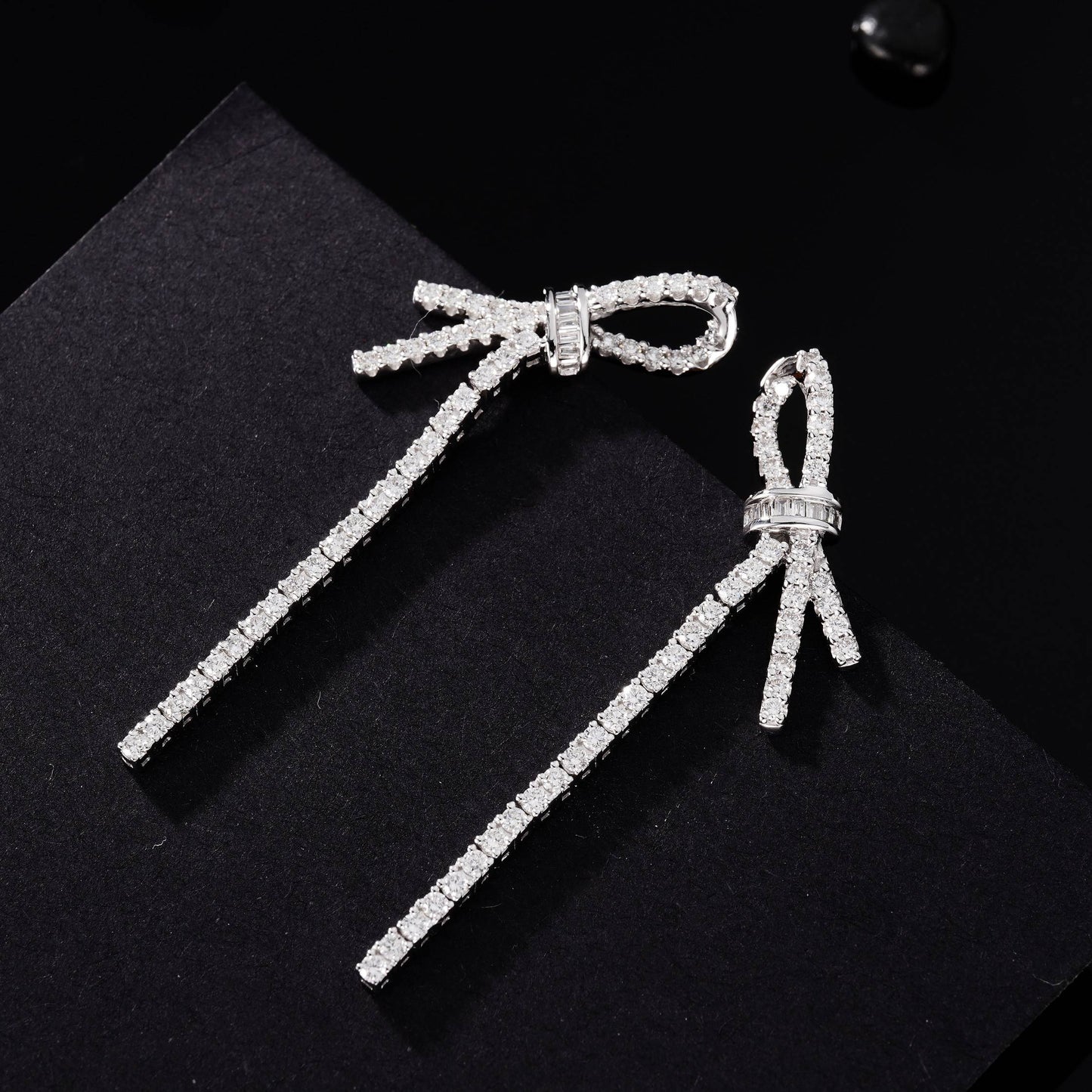 Glamorous Diamond Dangle Earrings with Tassel - Fine Jewelry - Jeweler.Jewelry