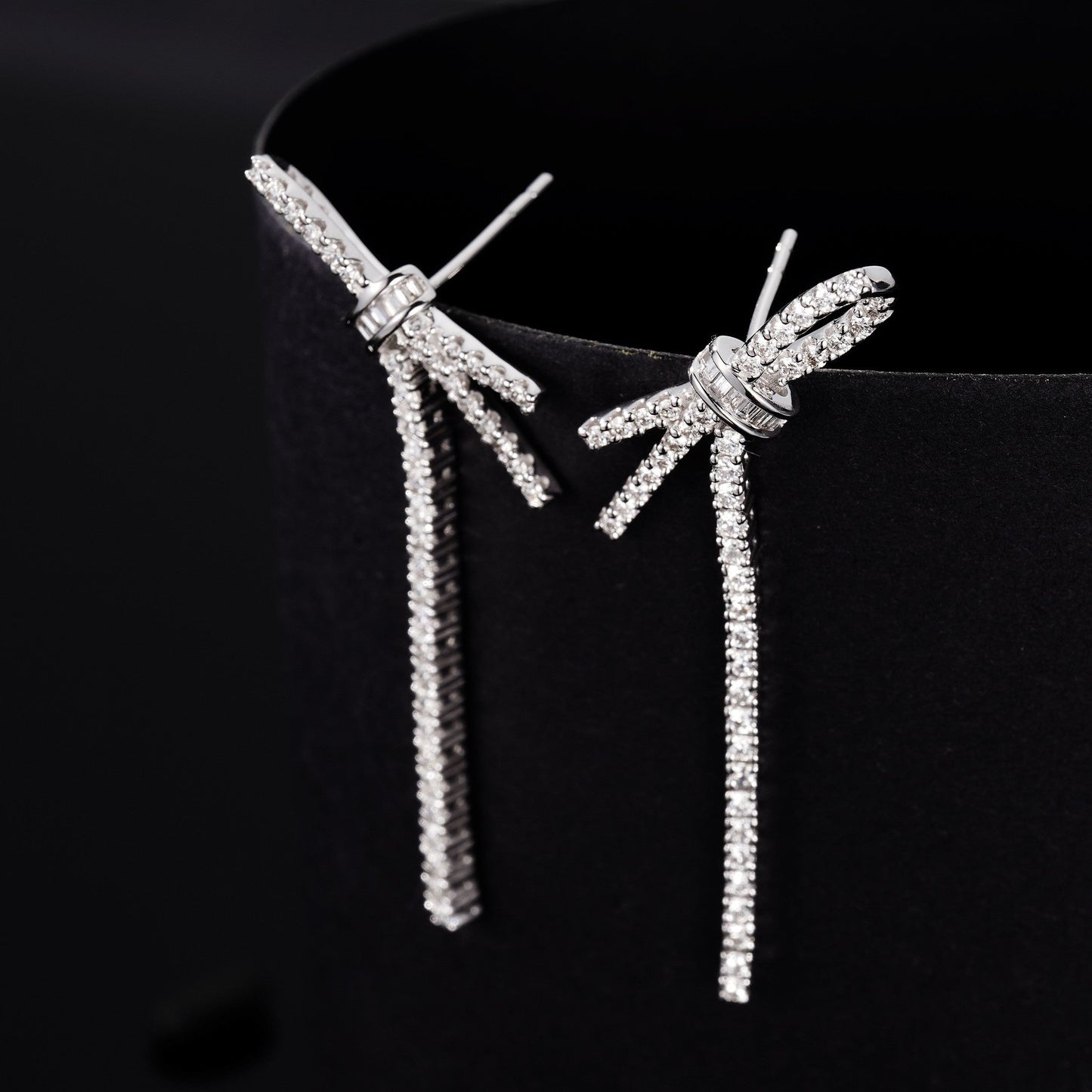 Glamorous Diamond Dangle Earrings with Tassel - Fine Jewelry - Jeweler.Jewelry