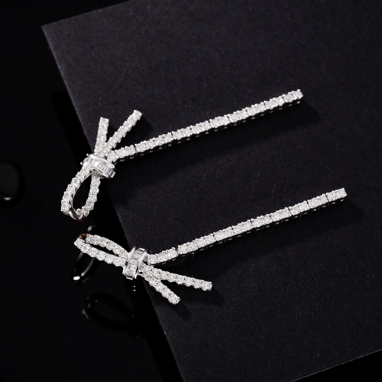 Glamorous Diamond Dangle Earrings with Tassel - Fine Jewelry - Jeweler.Jewelry