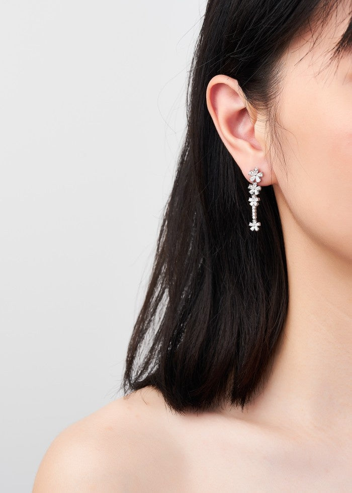 Glamorous Four-Petal Tassel Earrings in Jewelry Collection - Jeweler.Jewelry