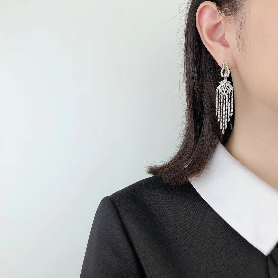 Glamorous Full-Ladder Tassel Earrings in Jewelry Collection - Jeweler.Jewelry