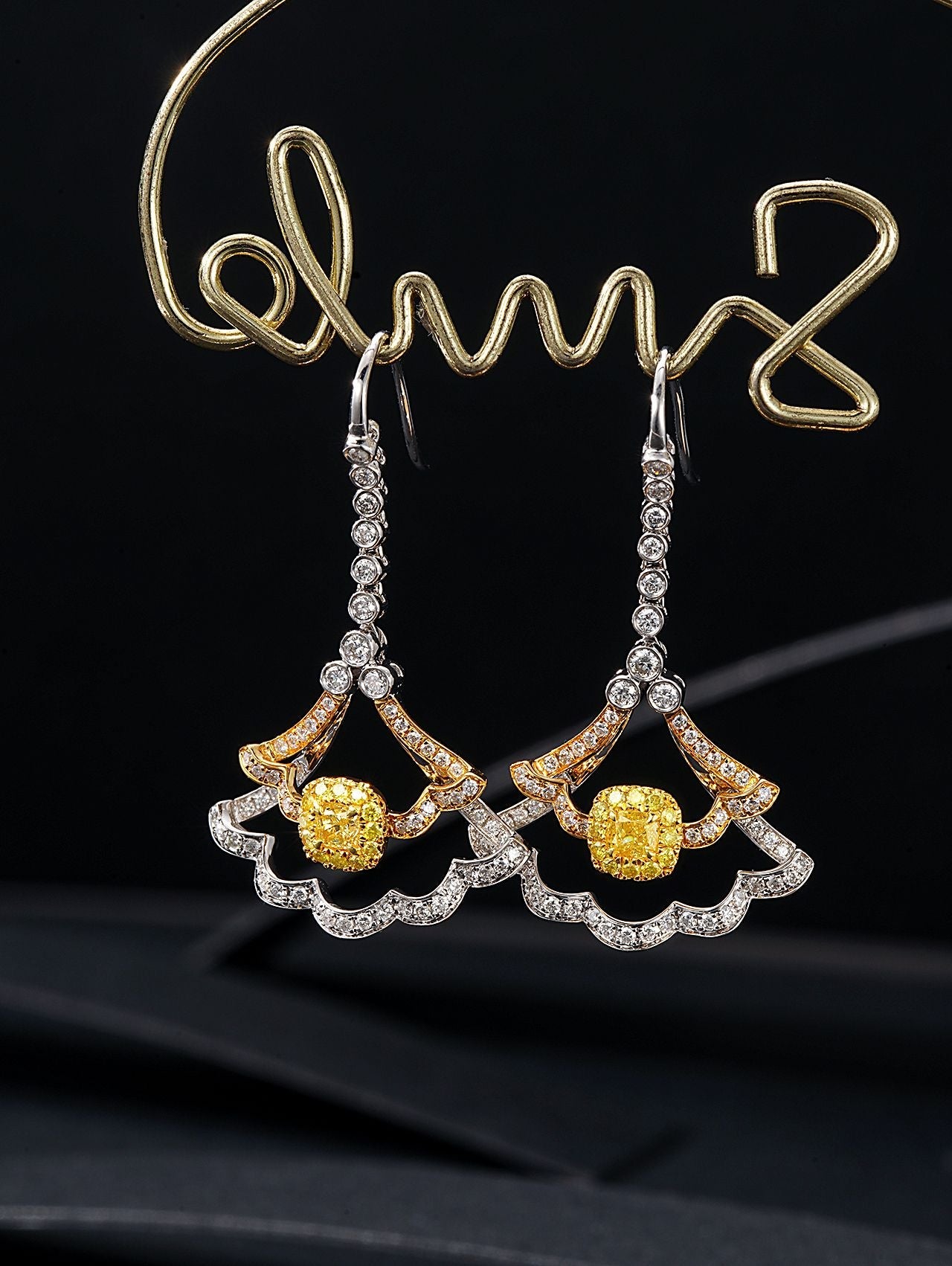 Glamorous Yellow Diamond Dress Earrings - A Must-Have Jewelry Piece Jeweler.Jewelry