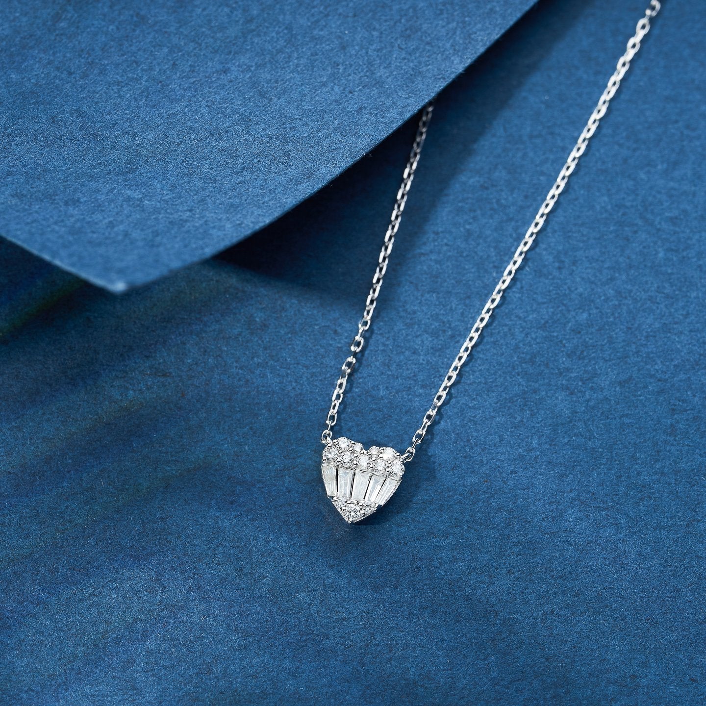 Heart Pendant Jewelry - Elegant and Sparkling Choice - White Diamond Pendant