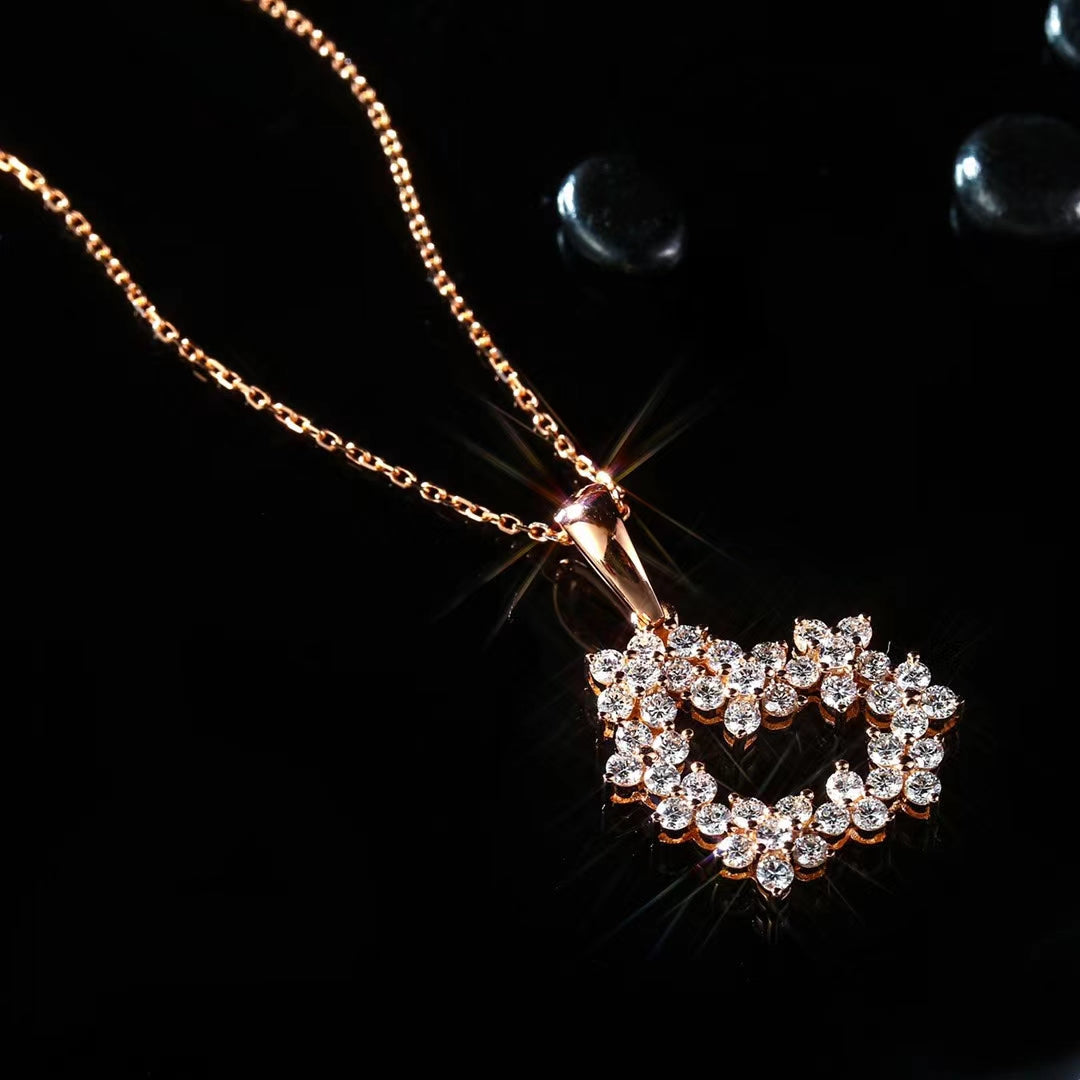 Heart-Shaped Diamond Pendant - A Sparkling Jewelry Gem - White Diamond Pendant