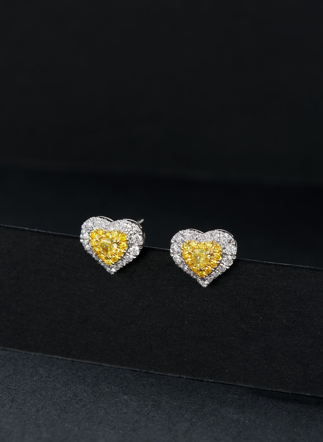 Heart-Shaped Diamond Stud Earrings - A Sparkling Jewelry Gem Jeweler.Jewelry