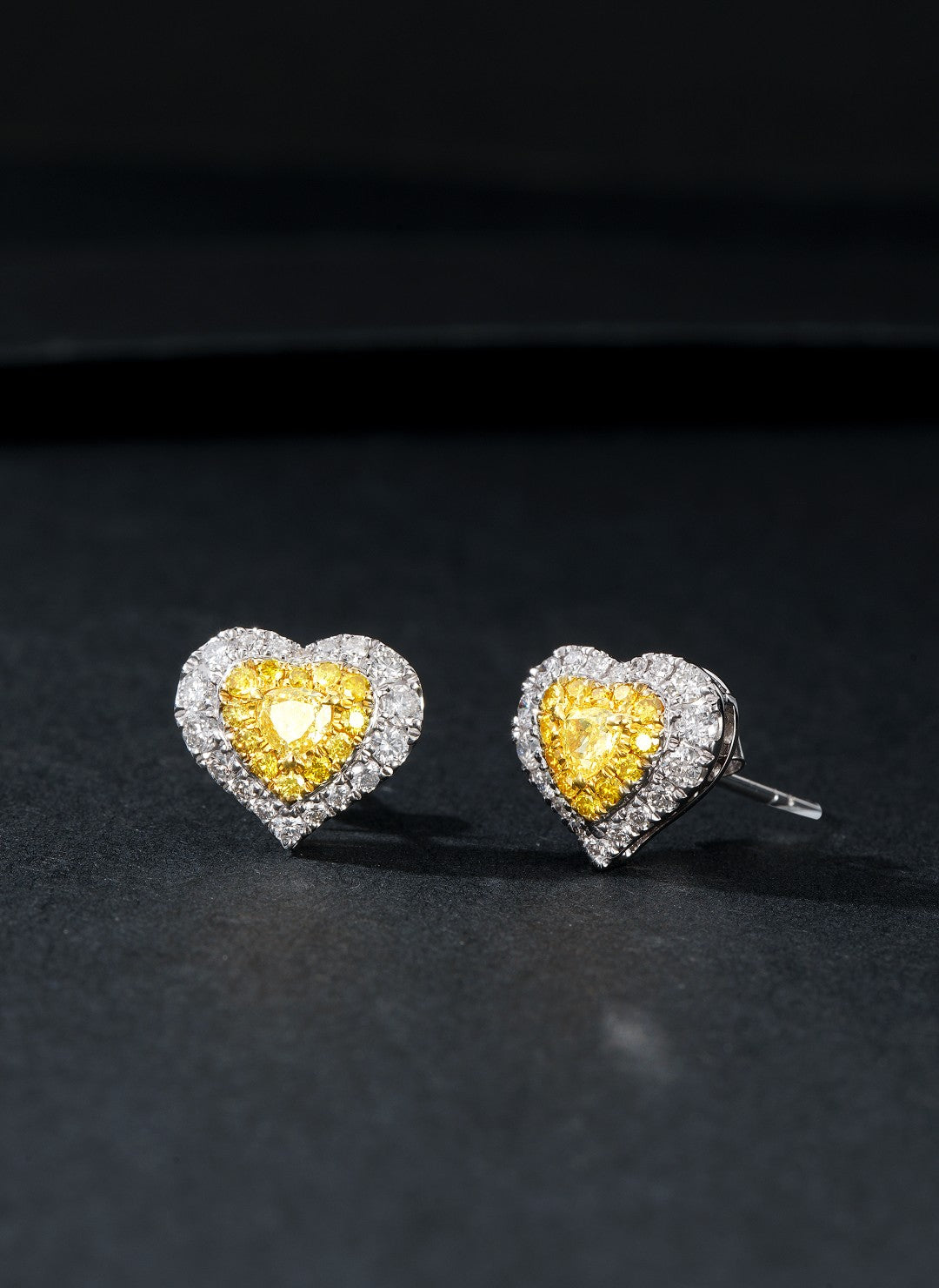 Heart-Shaped Diamond Stud Earrings - A Sparkling Jewelry Gem Jeweler.Jewelry